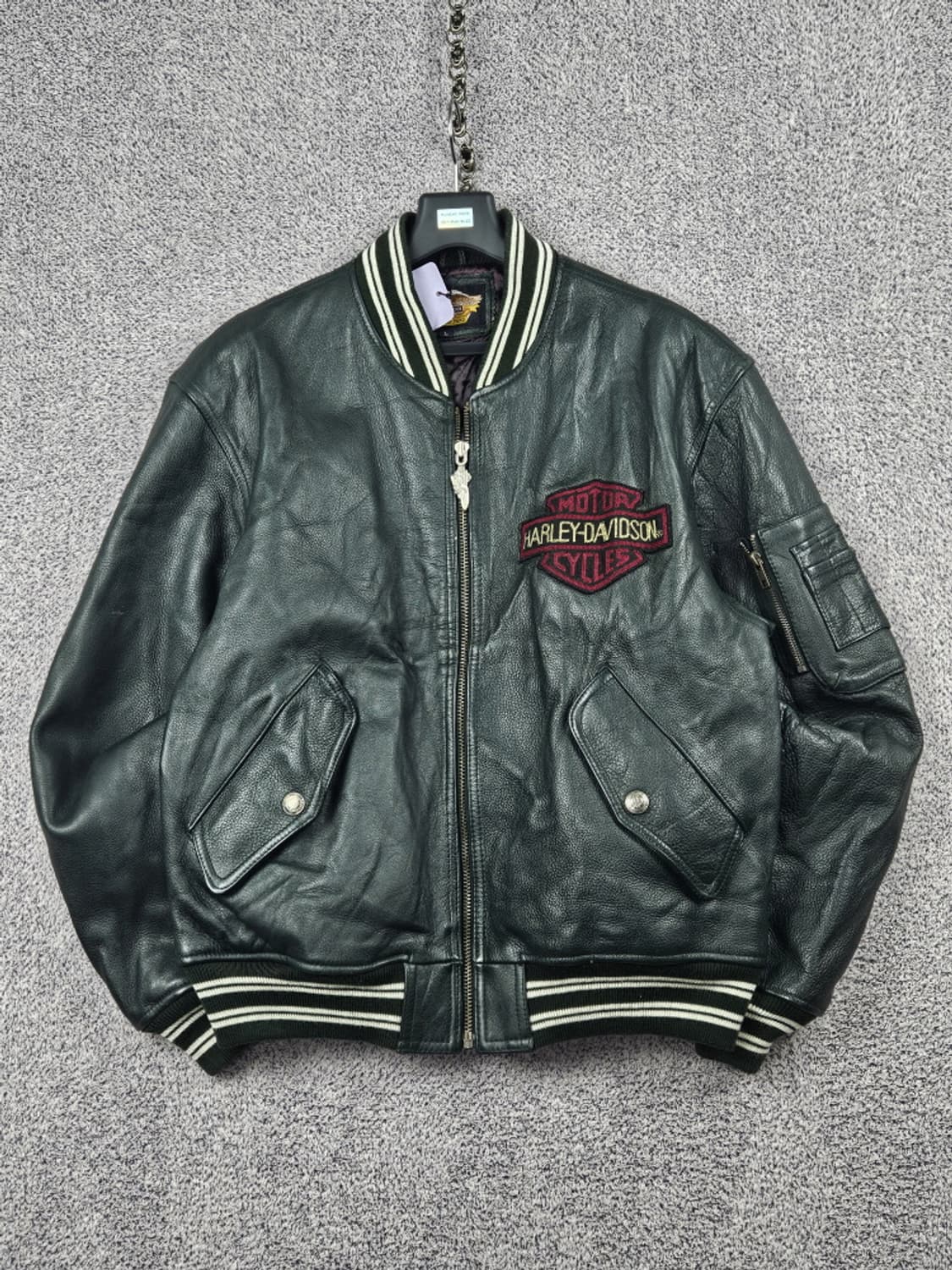할리데이비슨 모터사이클 라이딩 가죽 바시티 자켓 ( L ) / 10018 상품이미지2
