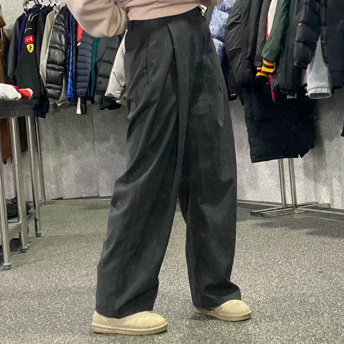 2spoon 차콜 와이드 핀턱 슬랙스 B3742 상품이미지2