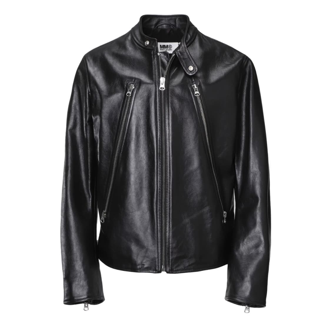 MM6 메종 마르지엘라 스포츠 모터사이클 라이더 레더 가죽 자켓 L 상품이미지1