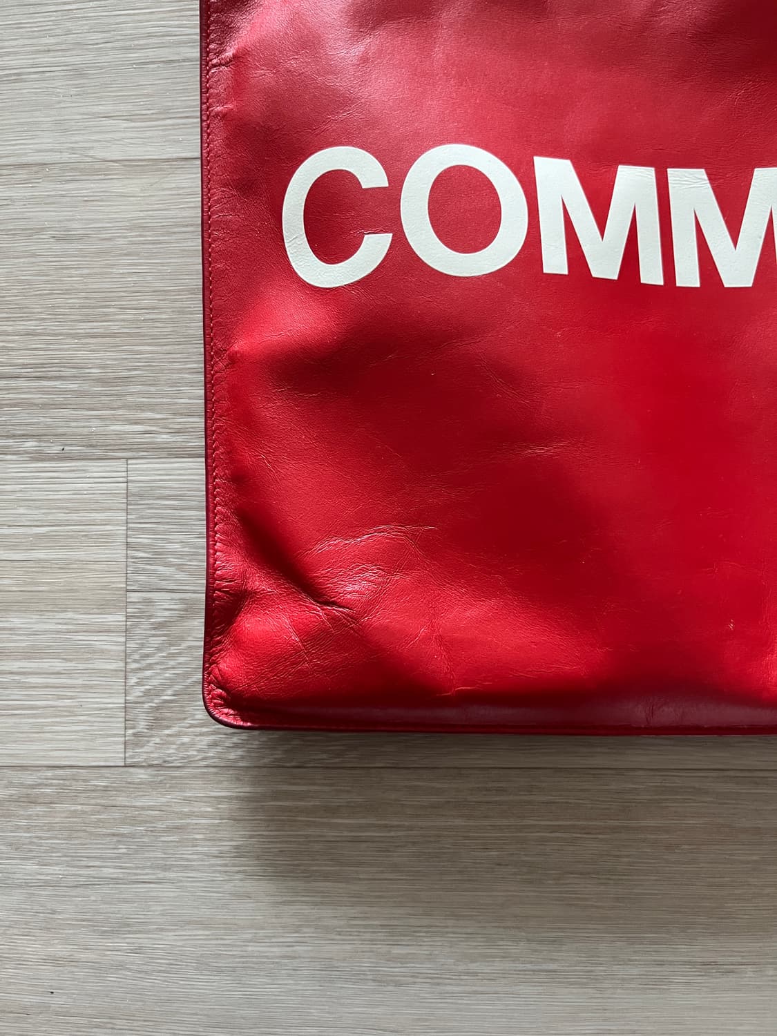 Comme des garcons 레드 레더 숄더백 상품이미지3