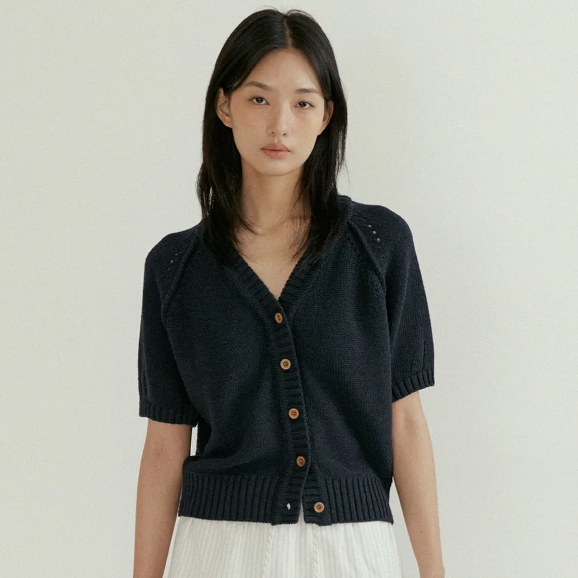 링서울 반팔 니트 가디건 상품이미지1