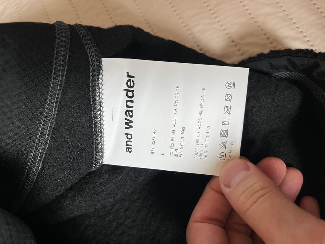 [L] 앤드원더 and wander jq 하이넥 집업 플리스 자켓 상품이미지7