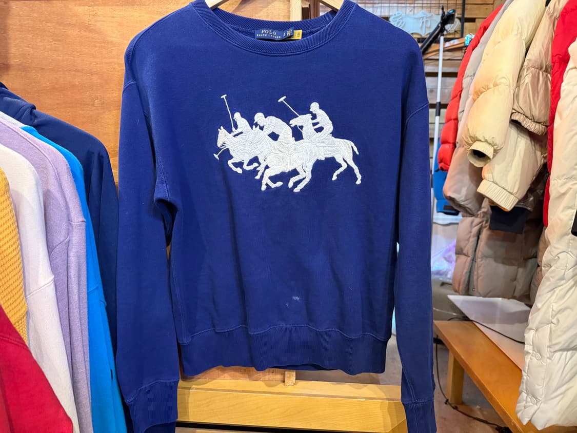 폴로 랄프로렌 네이비 빅로고 맨투맨 상품이미지1