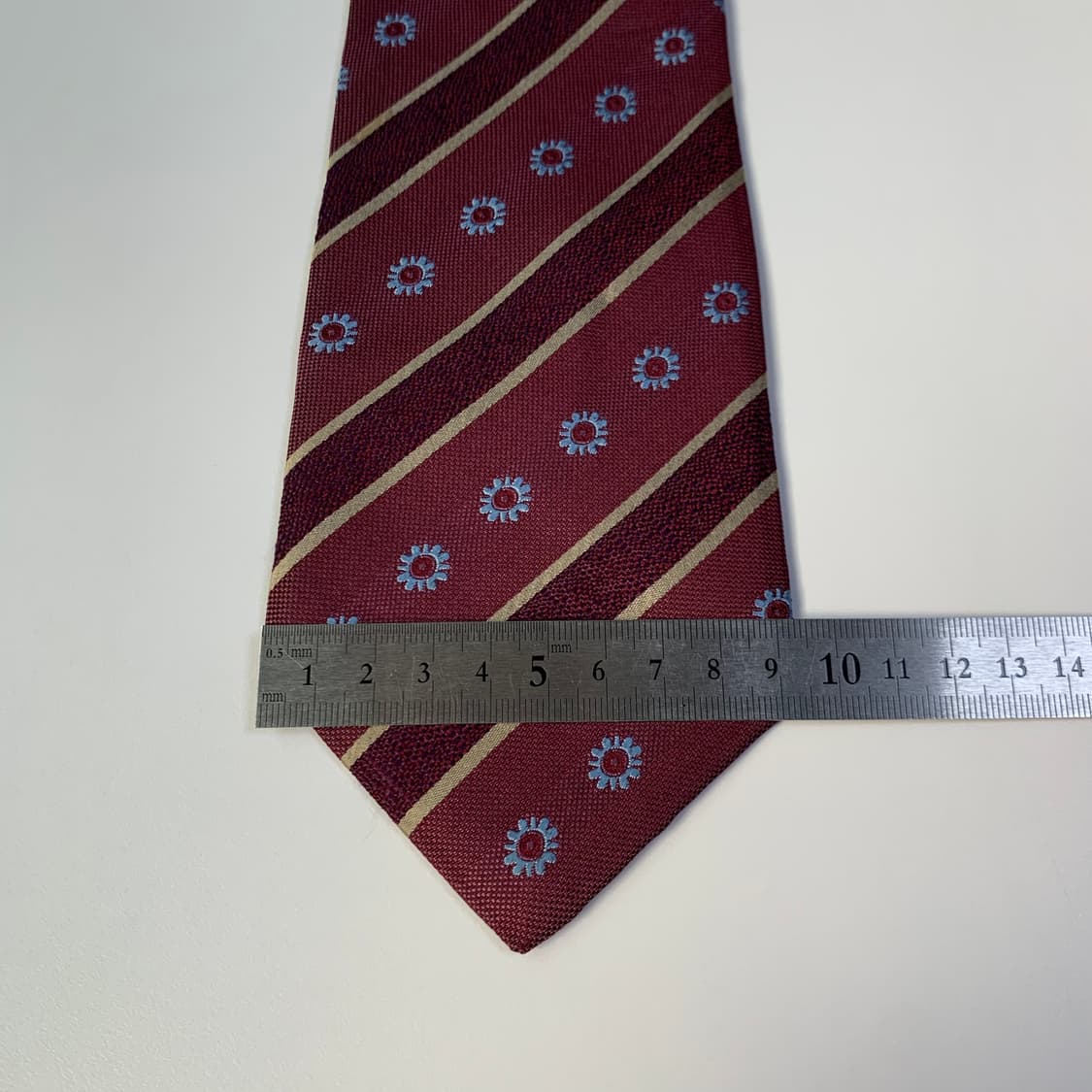 니나리치 명품넥타이 플라워 스트라이프디자인 A+ 최상급 9.3cm 상품이미지10