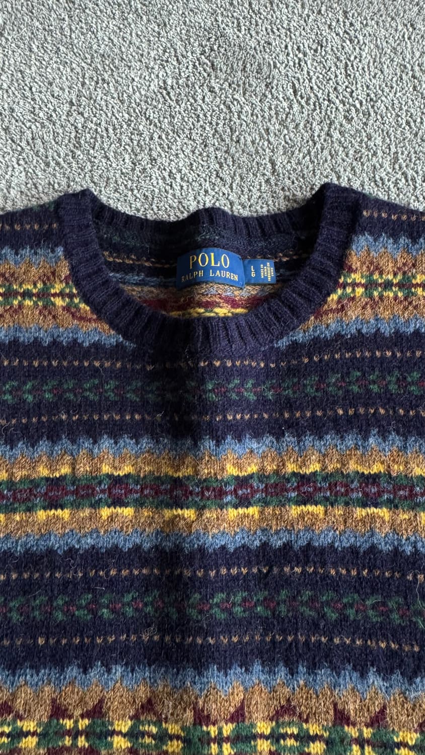 폴로 랄프로렌 페어아일 울 니트 L 상품이미지2