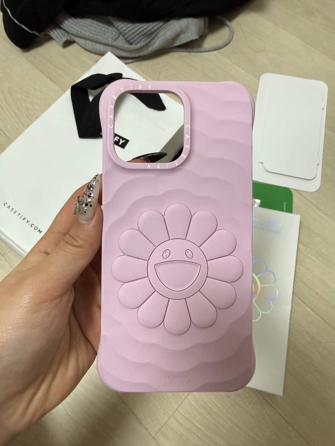 16프로맥스 케이스티파이 무라카미다카시 콜라보 폰케이스 핑크  상품이미지1