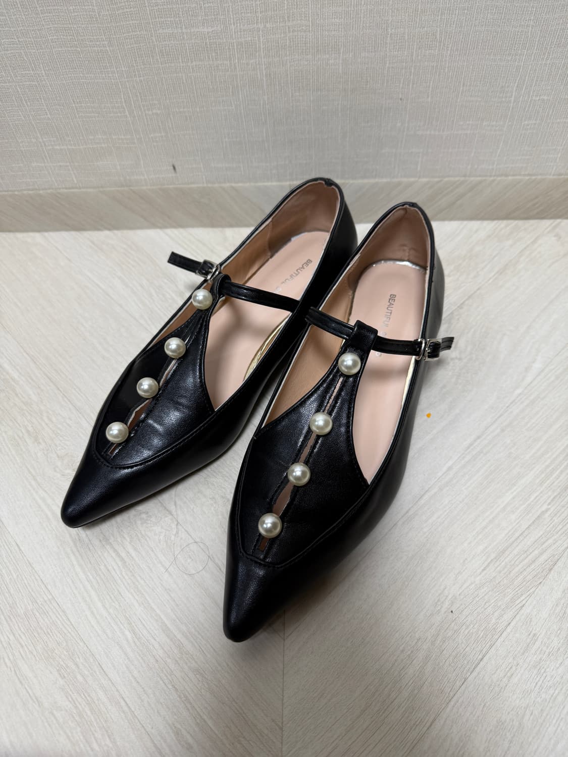 검정 진주플랫슈즈 38(240) 상품이미지3