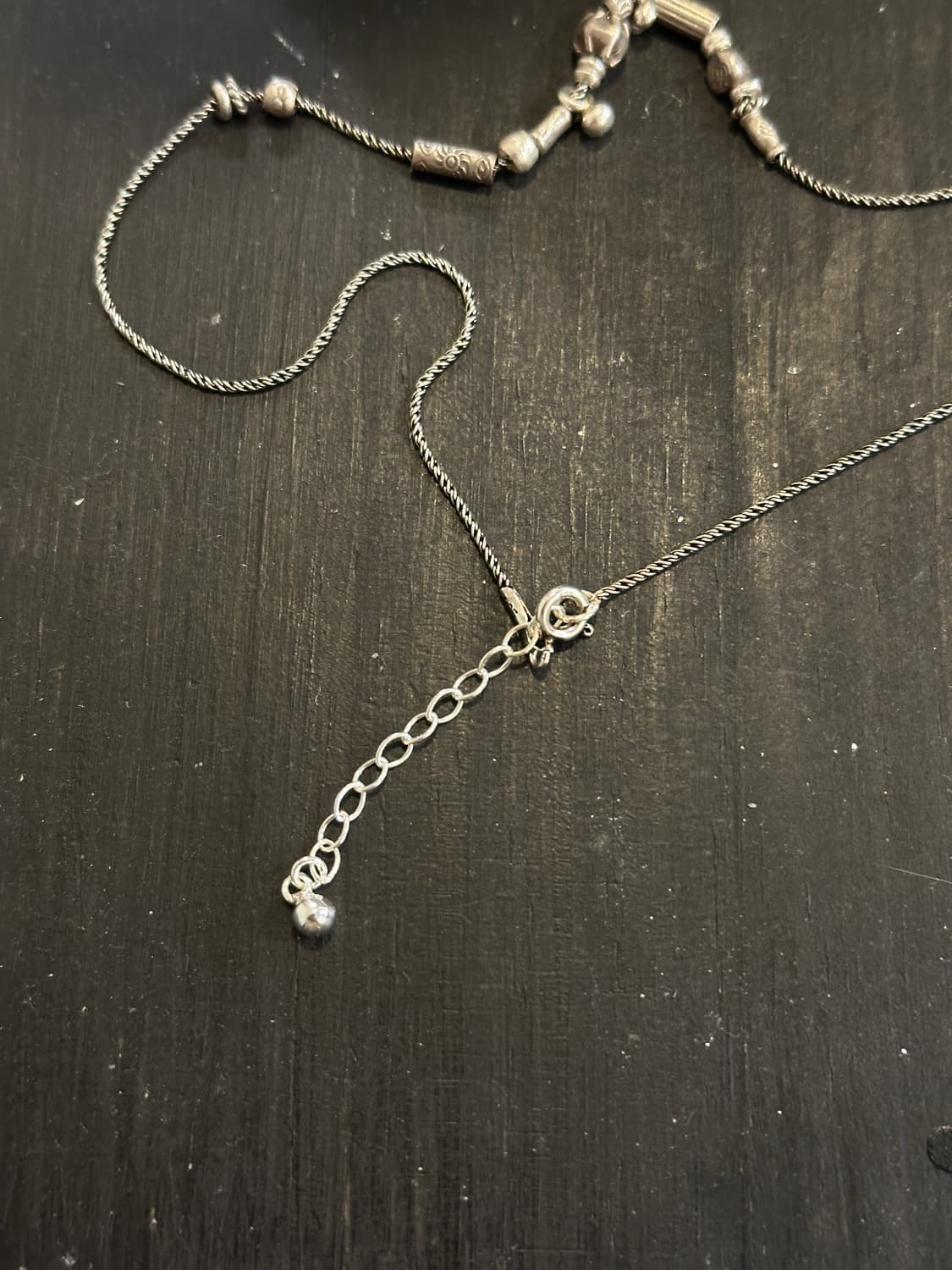 Musta karensilver mix Necklace 상품이미지3
