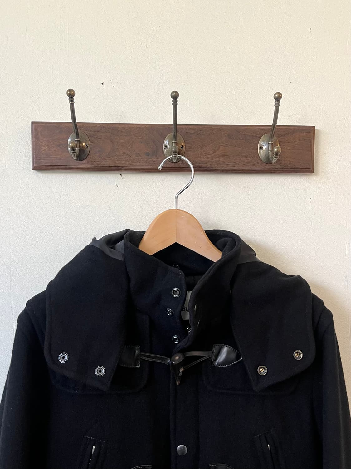 Men’s bigi 블랙 더플 코트 상품이미지3