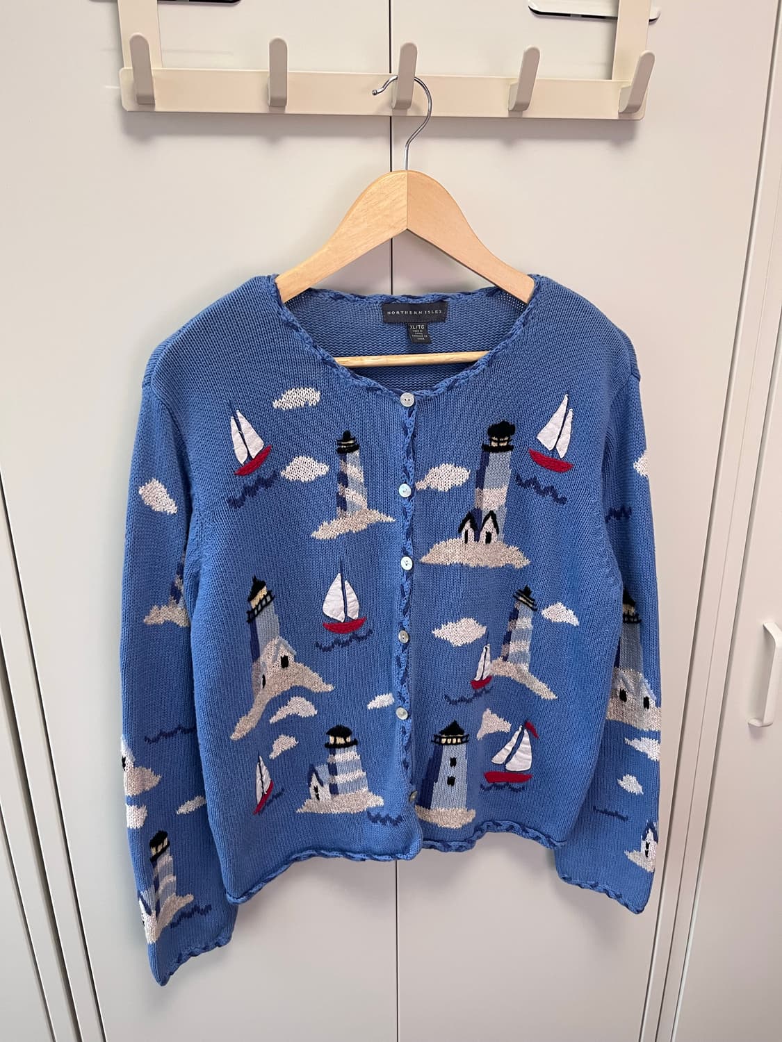 (Rare) Northern isles 바다 풍경 니트 가디건  상품이미지6