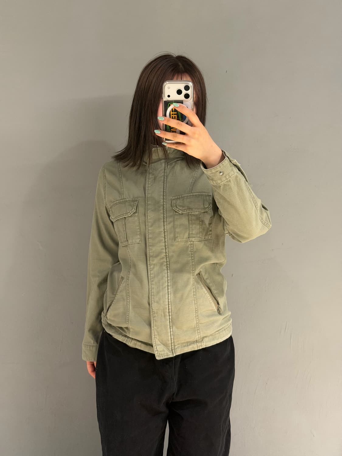 light khaki 2-pocket detail field jacket 상품이미지2