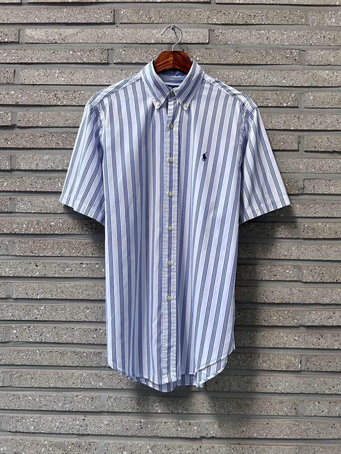 [M]폴로 랄프로렌 CLASSIC FIT 블루 스트라이프 코튼 셔츠 상품이미지2