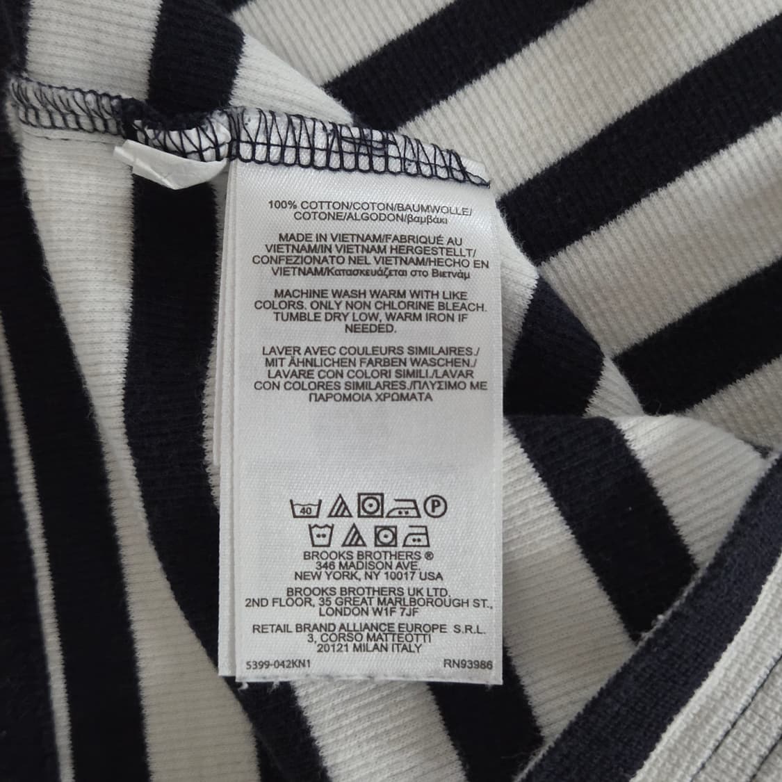 브룩스브라더스 우먼 스트라이프 후드 롱슬리브 L 상품이미지5