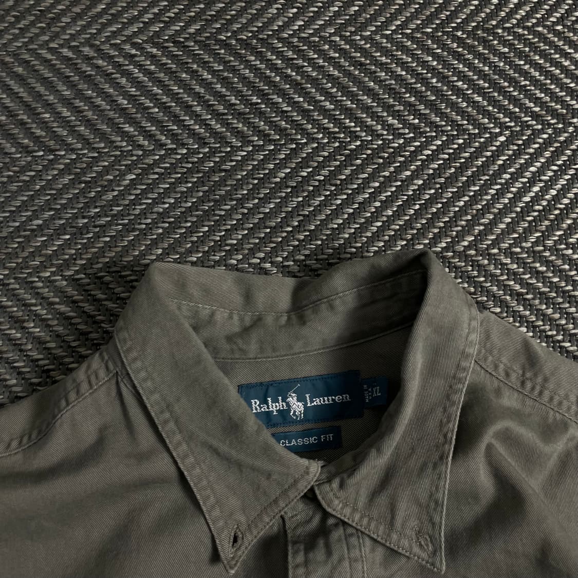 폴로 랄프로렌 포니 박시핏 카키 셔츠o 3817 상품이미지6