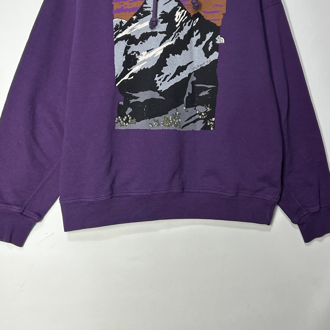 [North Face] 노스페이스 퍼플라벨 10oz 마운틴 프린팅 후드 상품이미지3