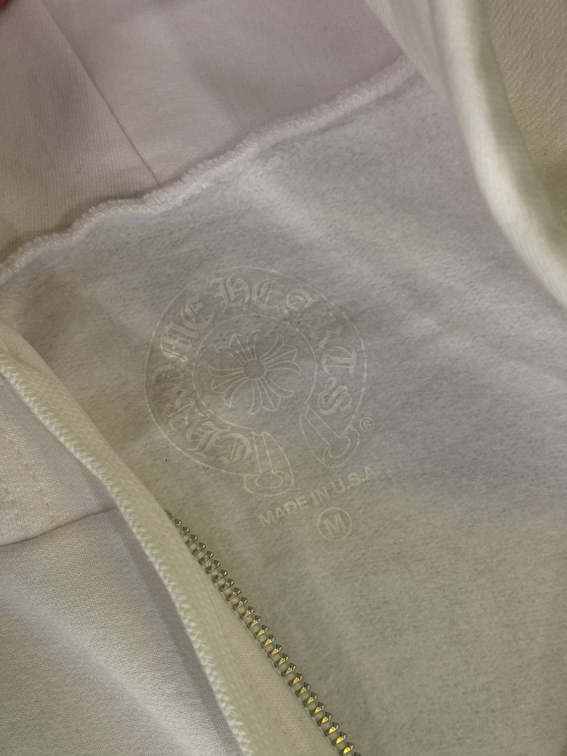 크롬하츠 홀스슈 플로랄 후드집업 화이트 M  상품이미지4