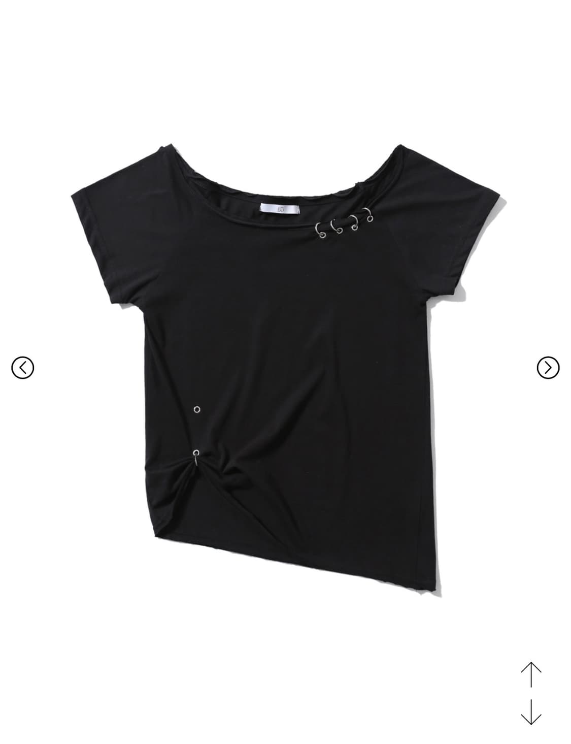 어니브 UNBALANCE PIERCING EYELET 티셔츠 상품이미지3