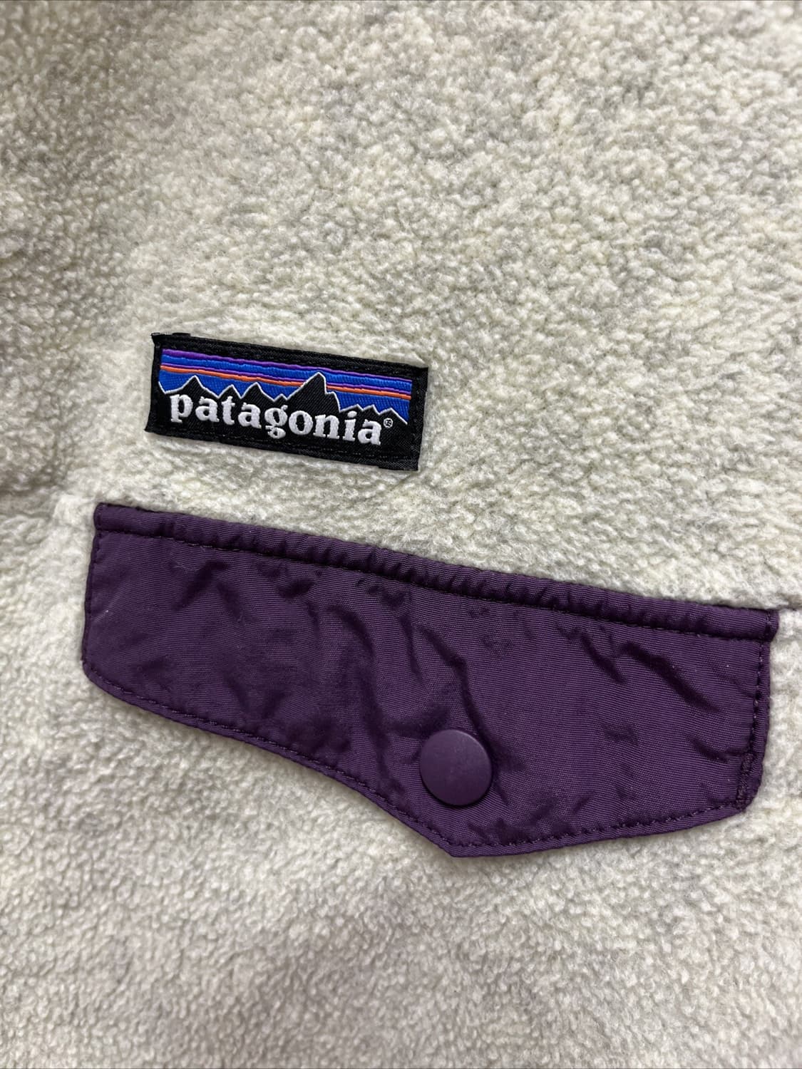 10s 파타고니아 신칠라 스냅-T 아이보리/퍼플 상품이미지2