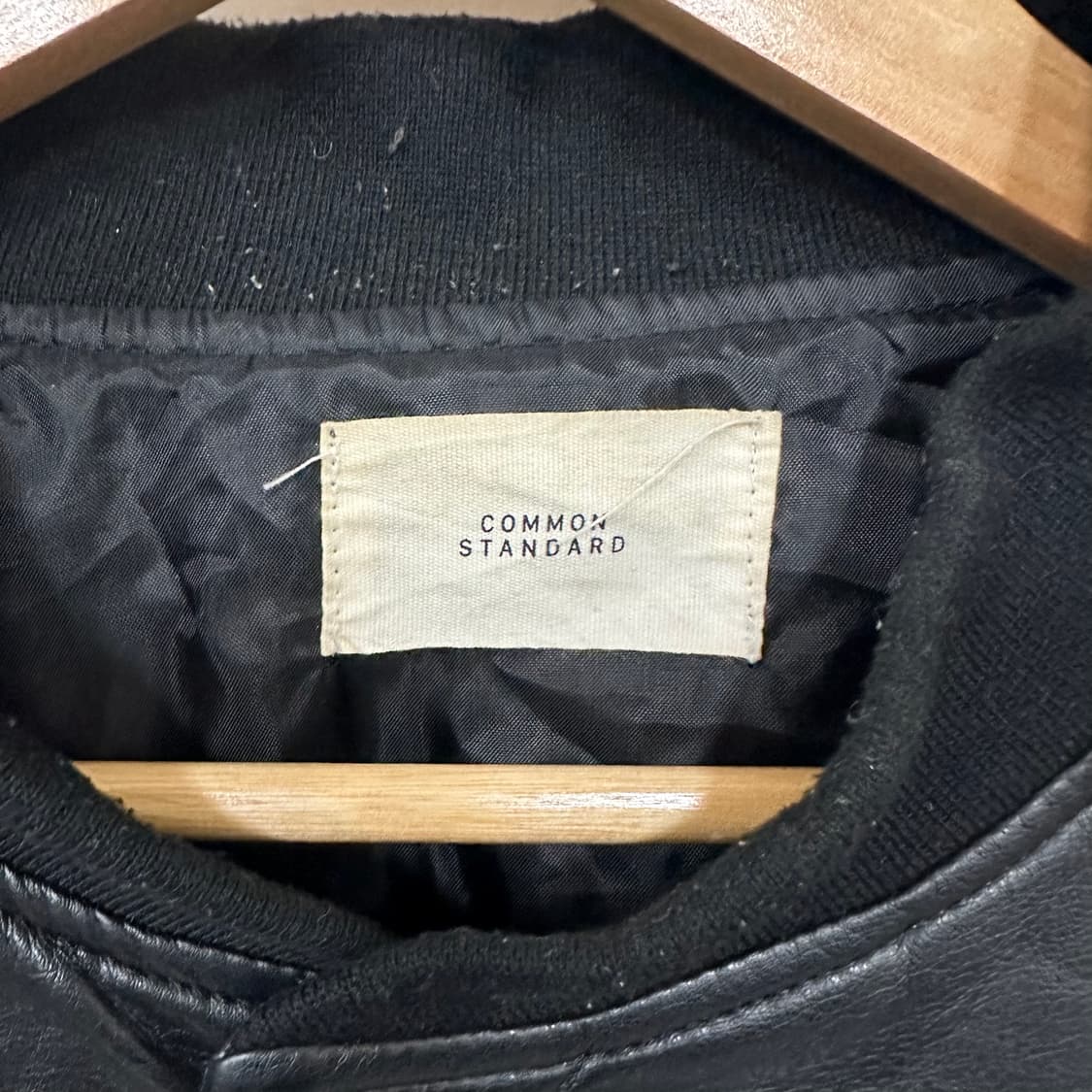 배색 레더자켓F 상품이미지3