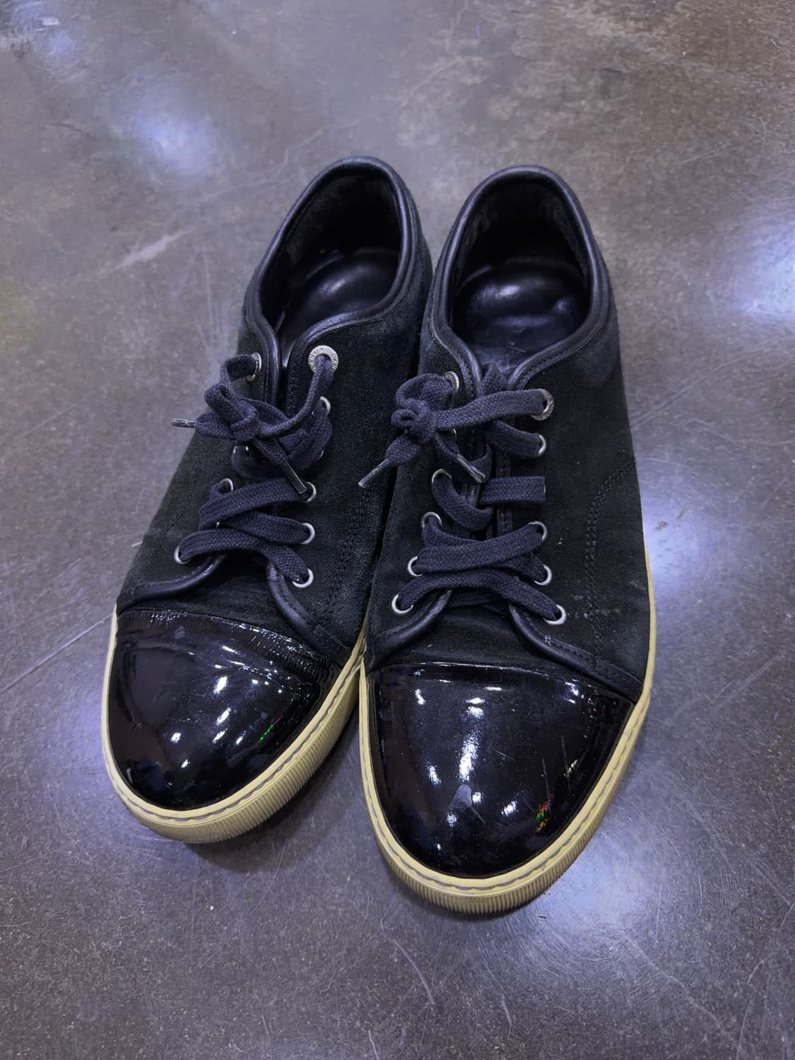 랑방 벨루어 스웨이드 레더 블랙 스니커즈 8 (270) 상품이미지2