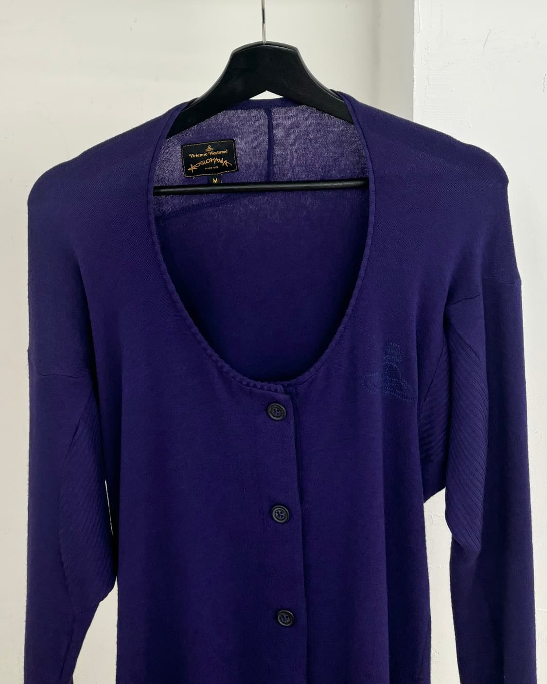 비비안 웨스트우드 퍼플 버튼 롱 가디건 상품이미지2