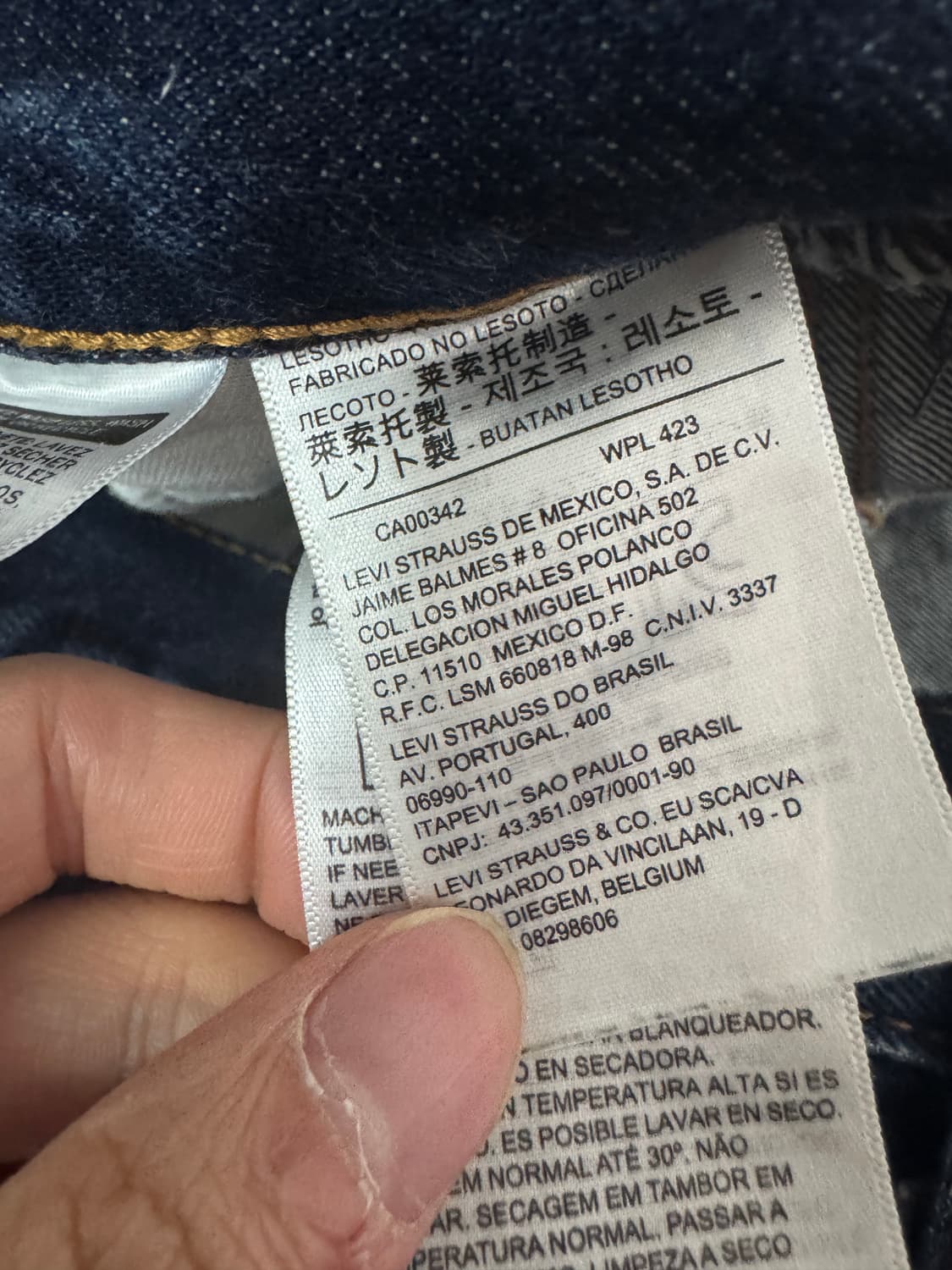 리바이스 550 빈티지 진청 워싱 데님팬츠 상품이미지4