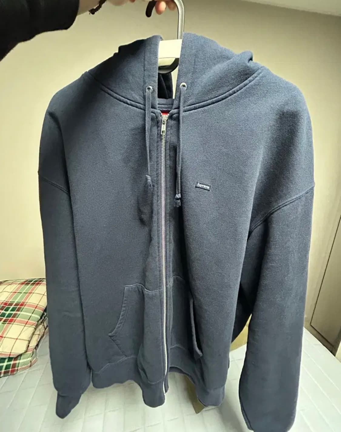 [XL] 슈프림 스몰 박스 로고 후드집업 네이비 상품이미지1