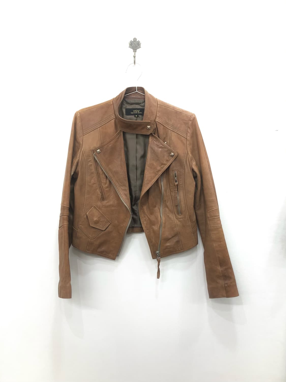 VOV brown lambskin rider jacket 상품이미지4