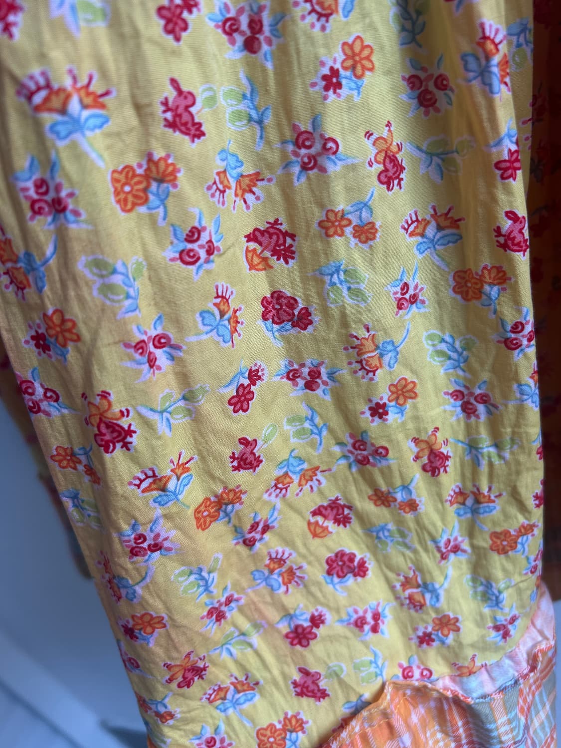 꽃 체크 스커트 상품이미지6