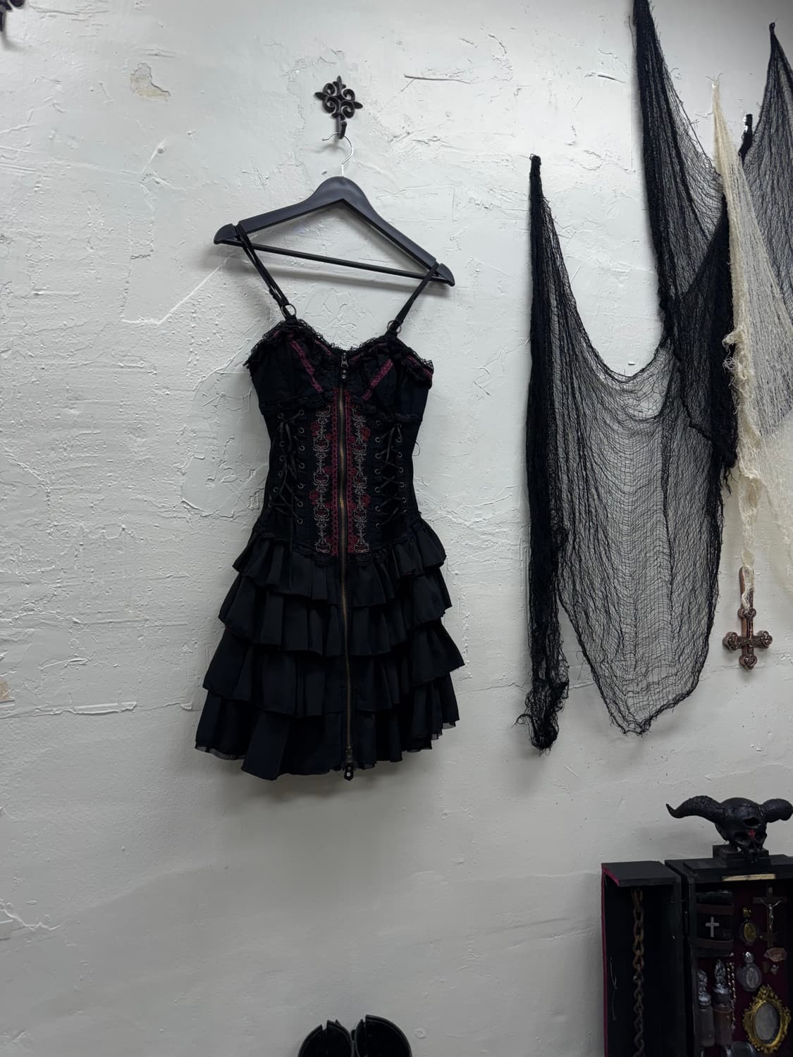 Ozz croce gothic lace up corset ops 상품이미지1