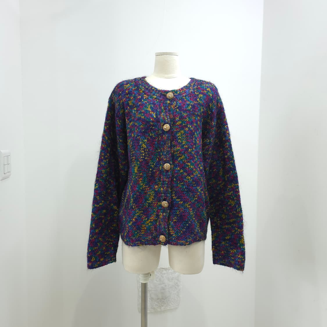 DASGENIE 모헤어 멀티컬러 빈티지 니트 가디건 상품이미지1