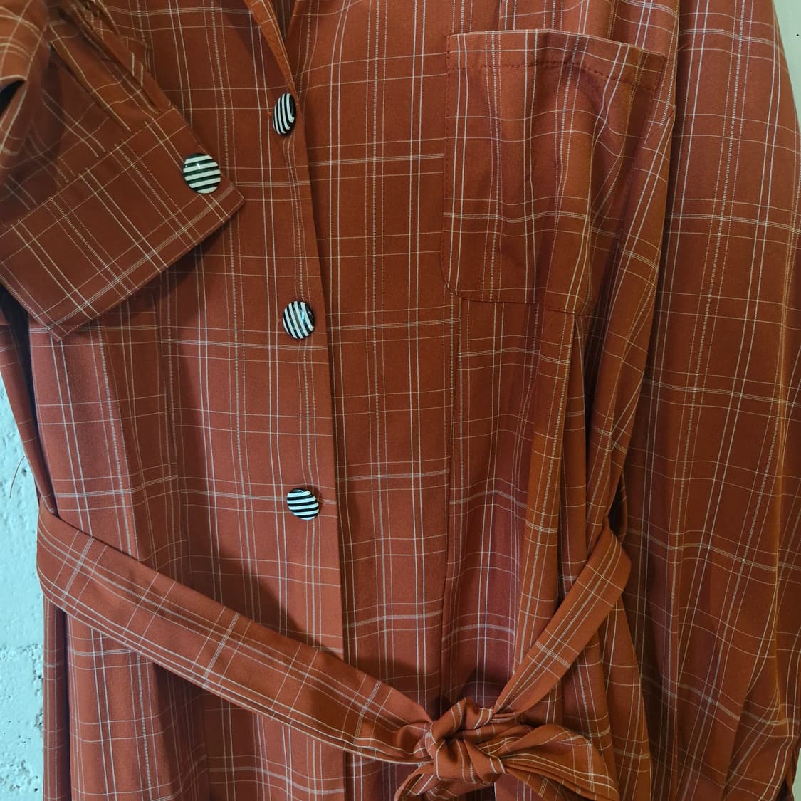 체크 롱 원피스 F 새상품 상품이미지2