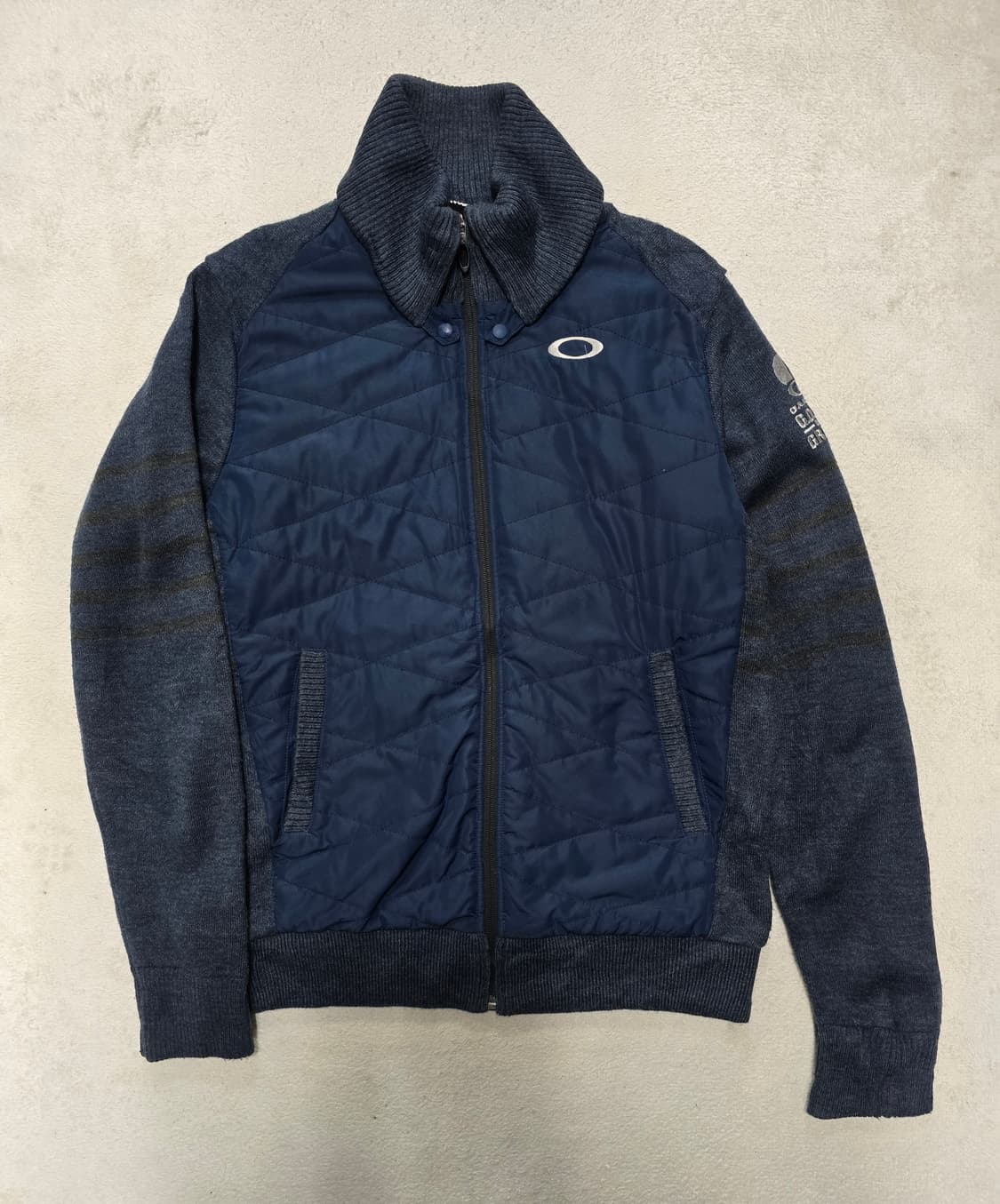 오클리 네이비 퀼팅 니트 집업 자켓 L 상품이미지2