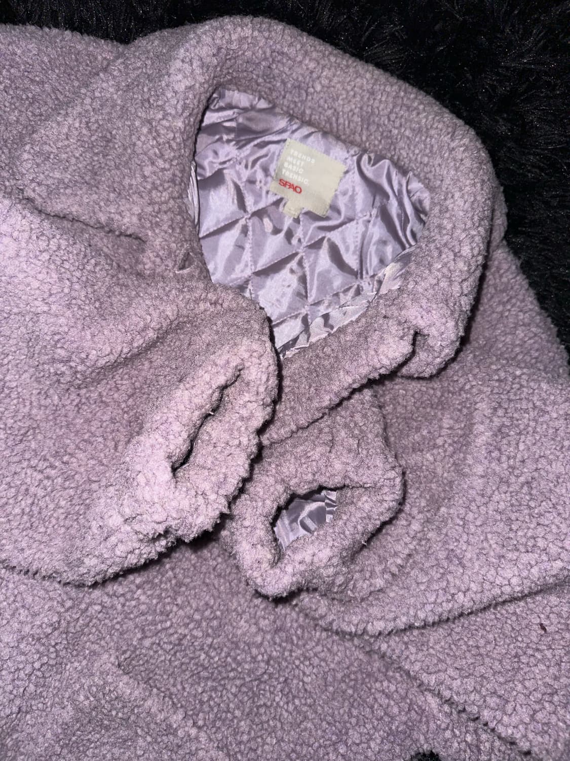 스파오 덤블 플리스 라운드 카라 자켓 퍼플 보라 상품이미지3