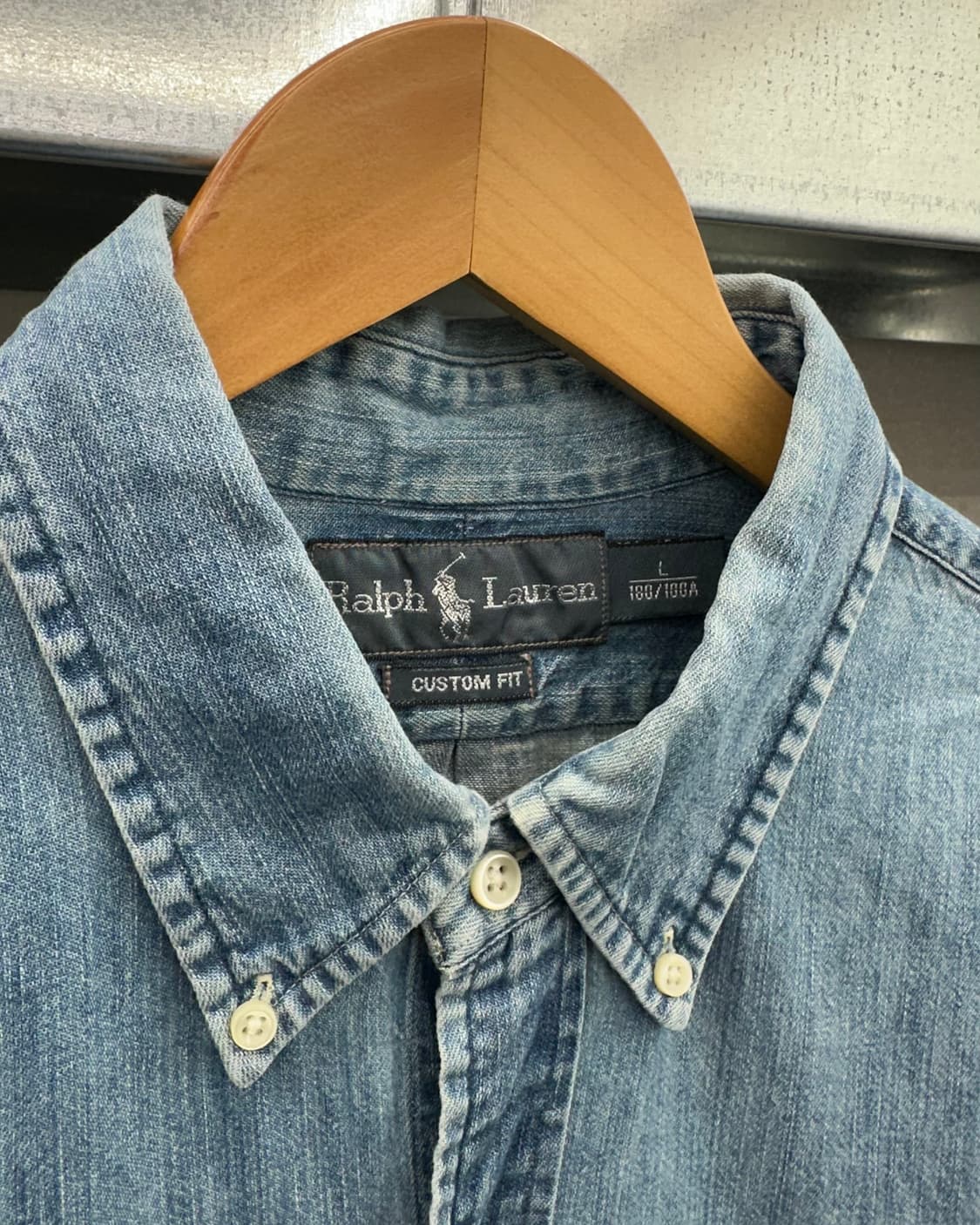 (L)폴로 데님 셔츠-M1814 상품이미지2