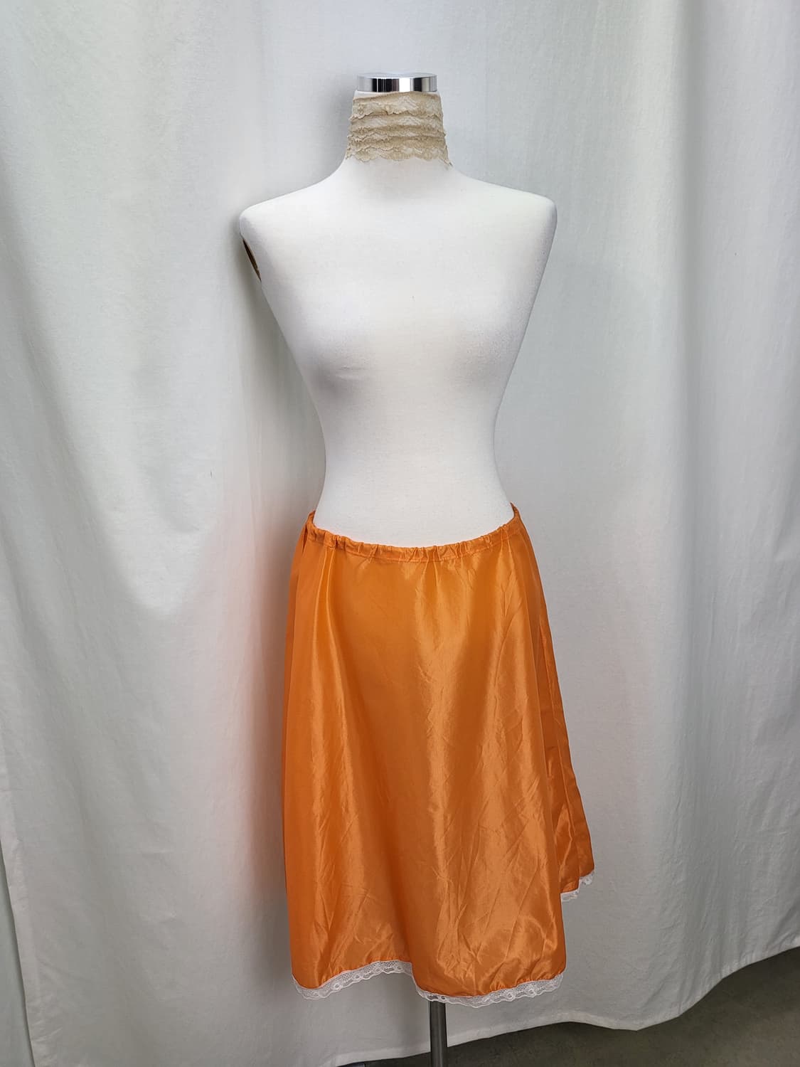 빈티지 탠저린 숏 슬립 스커트 페어리 하이틴 윔지코어 상품이미지1