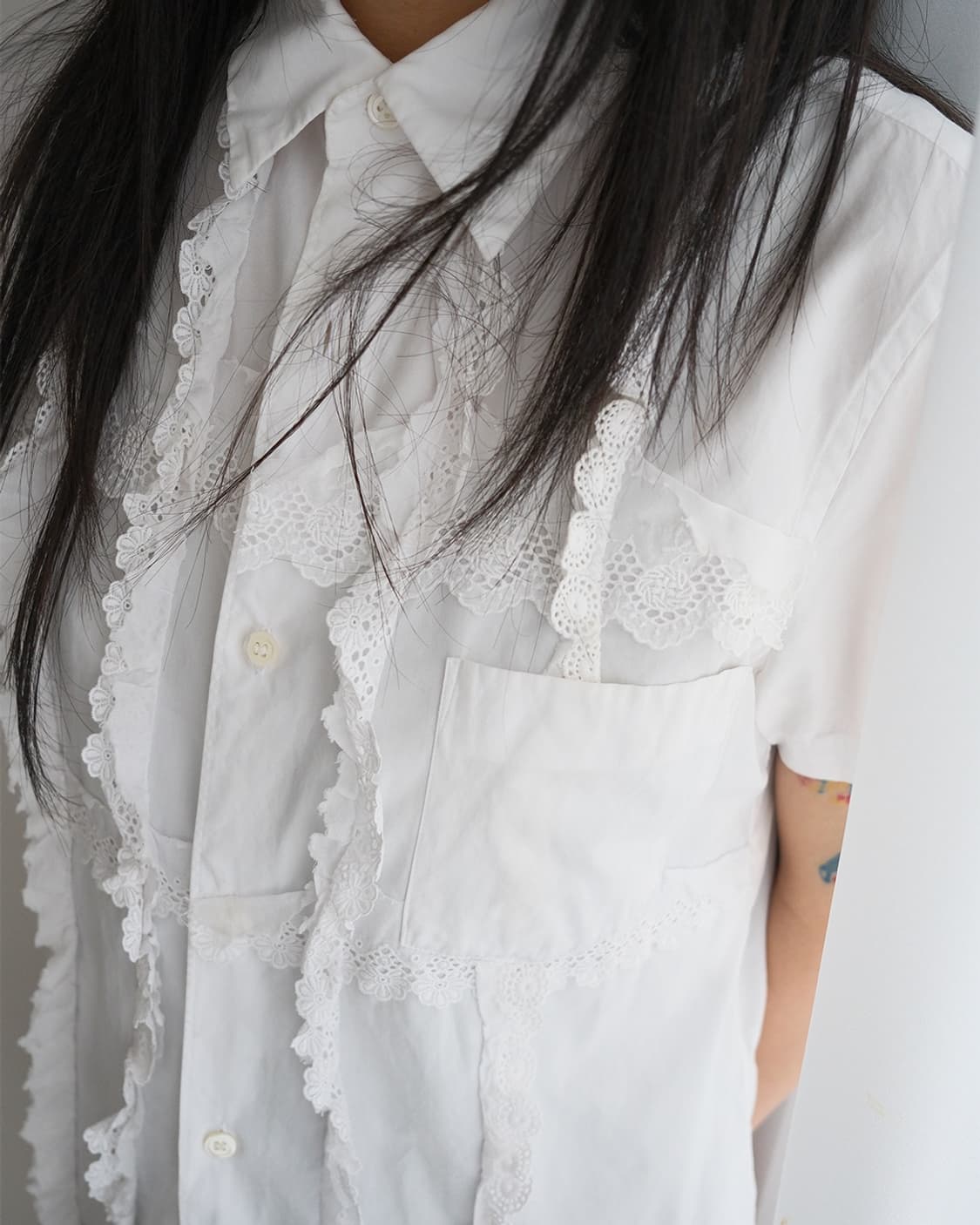 90s Lace shirt 상품이미지2
