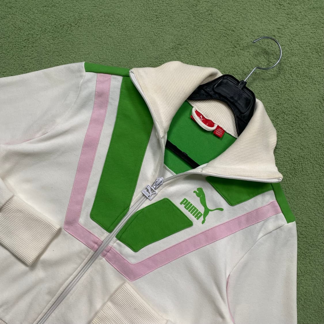 퓨마 화이트 크롭 져지 집업 상품이미지3