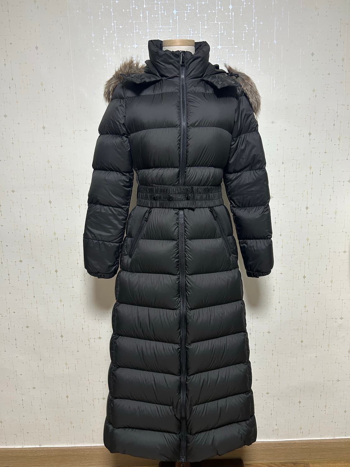 몽클레르 허드슨 여성롱패딩 블랙색상 0사이즈 상품이미지1
