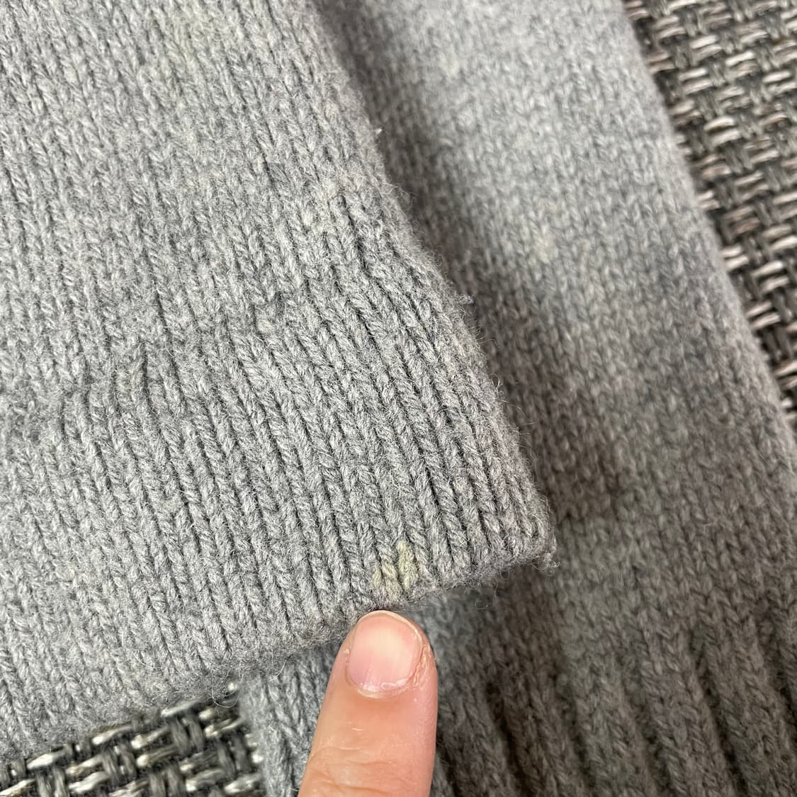 홀리스터 레드로고 00s 그레이 스웨터 가디건 XL 상품이미지5