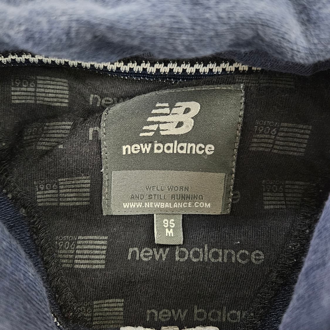 [95(M)] 뉴발란스 네이비 후드 집업 자켓 0114YH1 상품이미지3