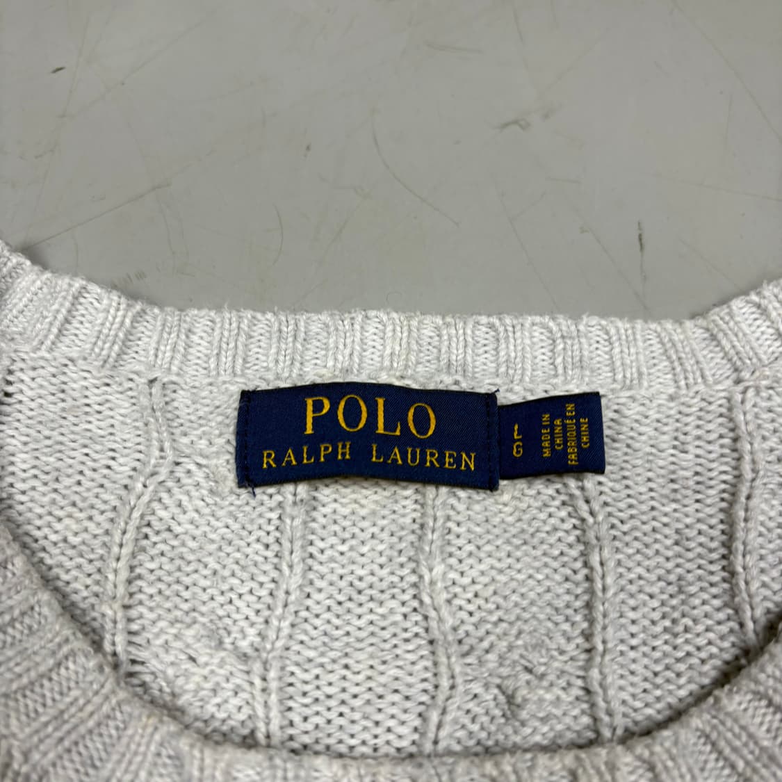 폴로 랄프로렌 그레이컬러 꽈배기 니트 상품이미지3