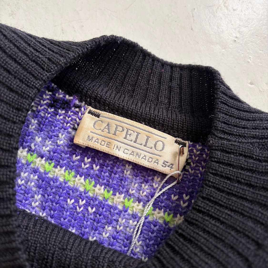 90s Capello 캐나다 빈티지 헤비 니트 스웨터 XL 상품이미지6