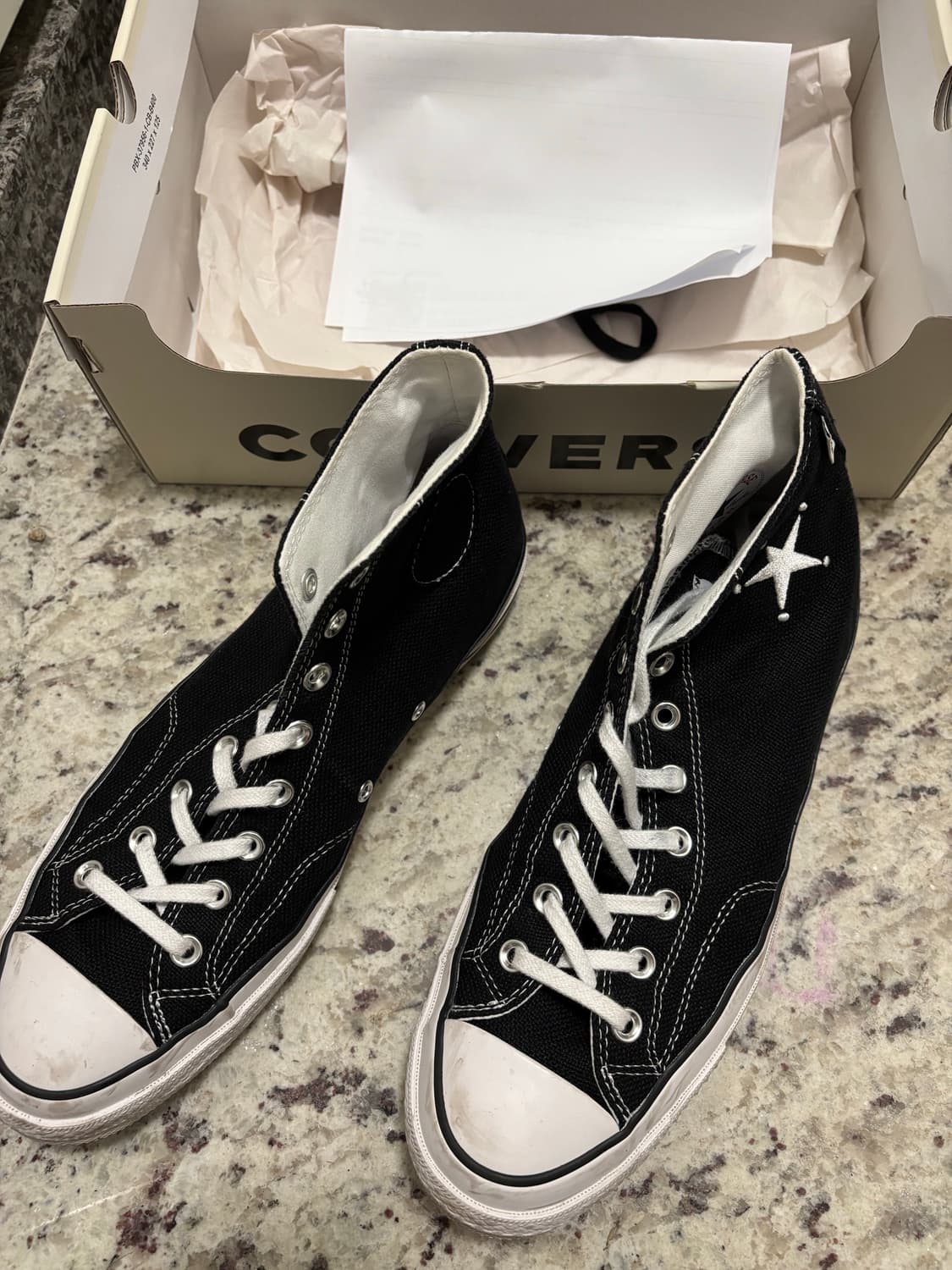 컨버스 x 스투시 척 70 하이 블랙 285 사이즈 상품이미지2