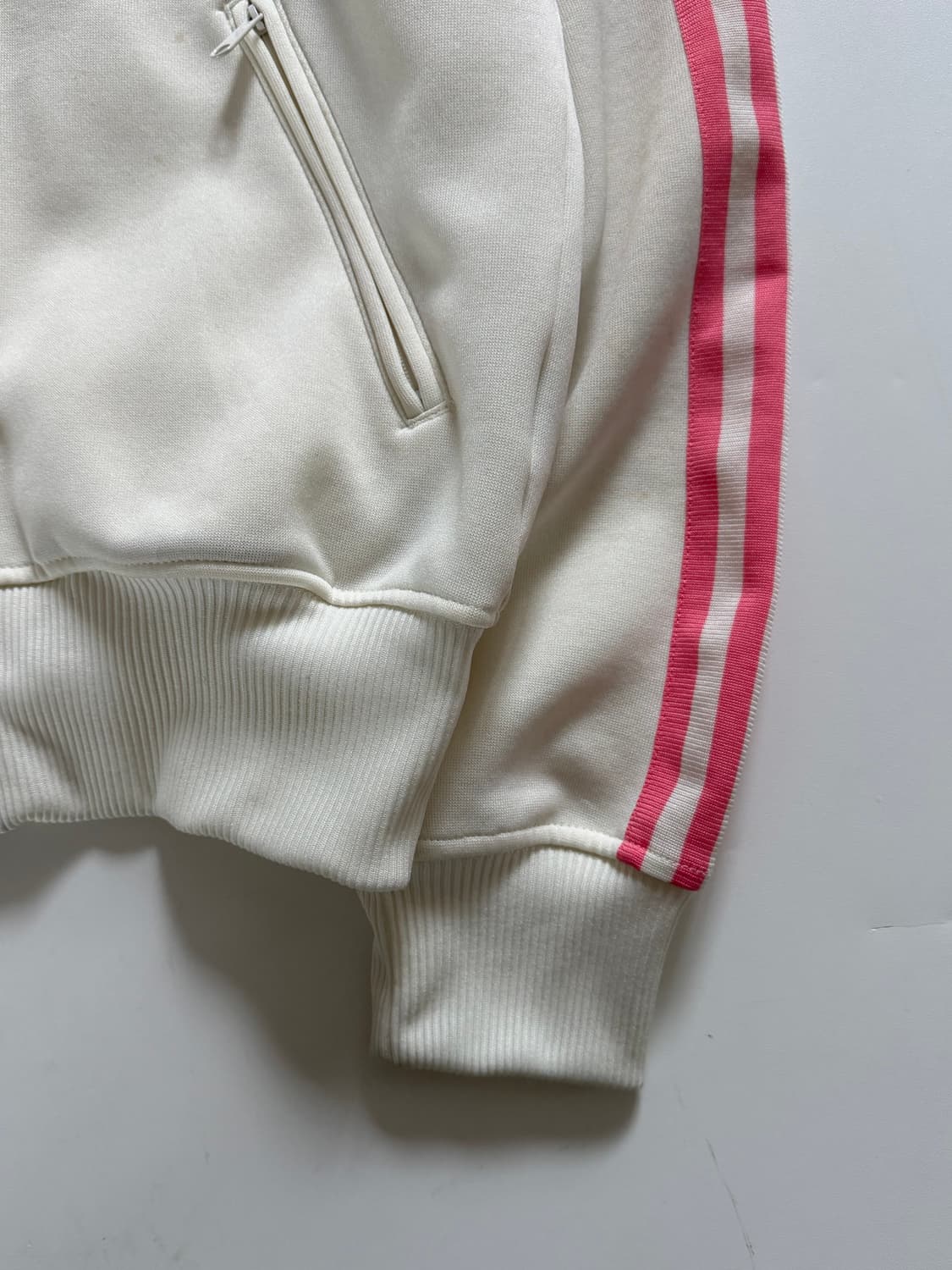 Adidas 아디다스 크림/베이비핑크 후드플락 트랙탑 상품이미지6