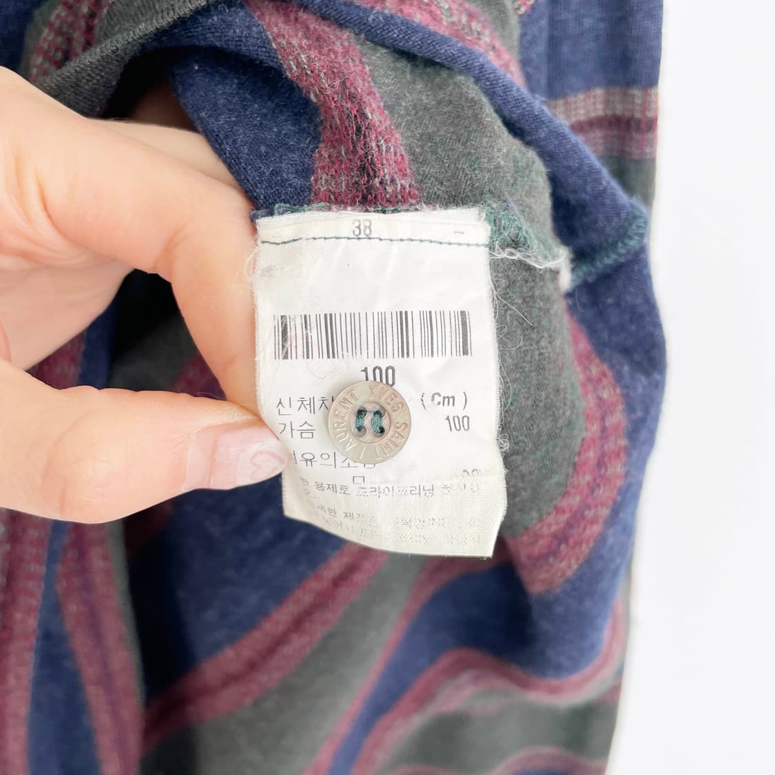 F2 YSL 입생로랑 포켓 스트라이프 니트 셔츠 103-105사이즈 상품이미지5