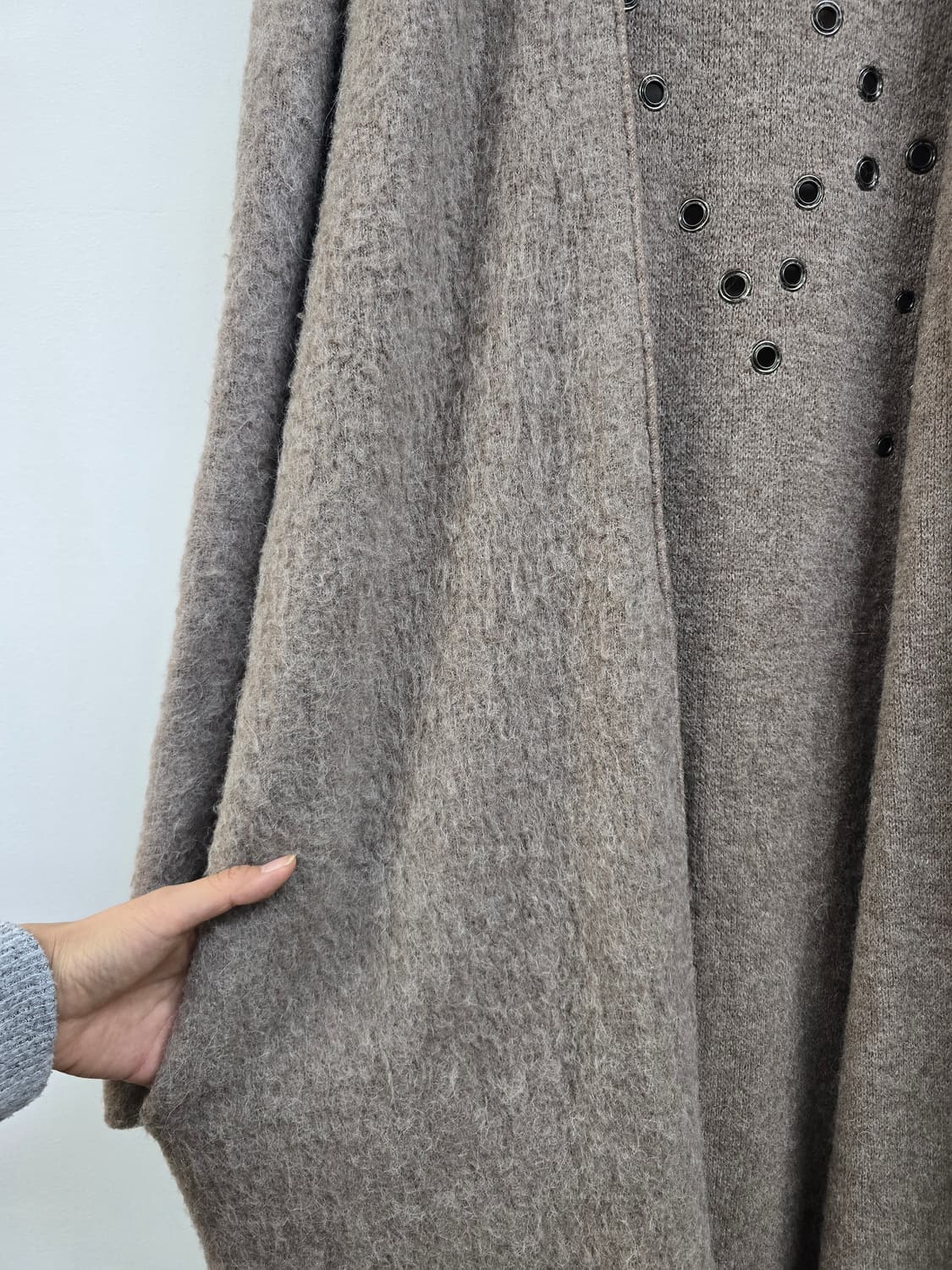 보브 루즈핏 울 롱 니트가디건 상품이미지4