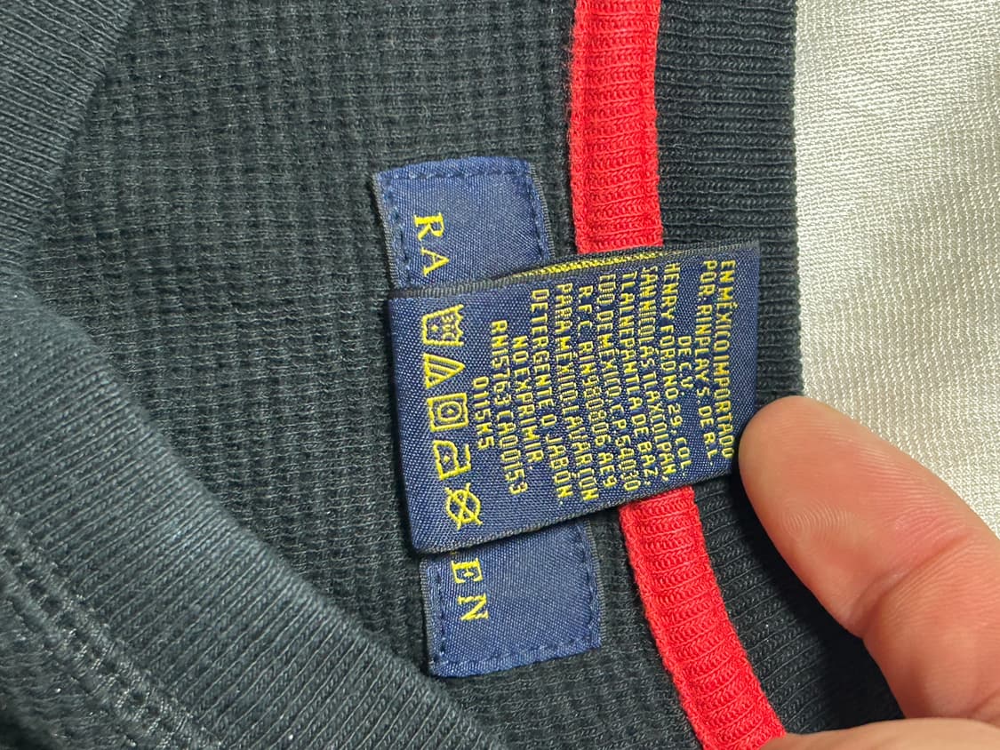 폴로 와플니트 M 블랙 상품이미지5