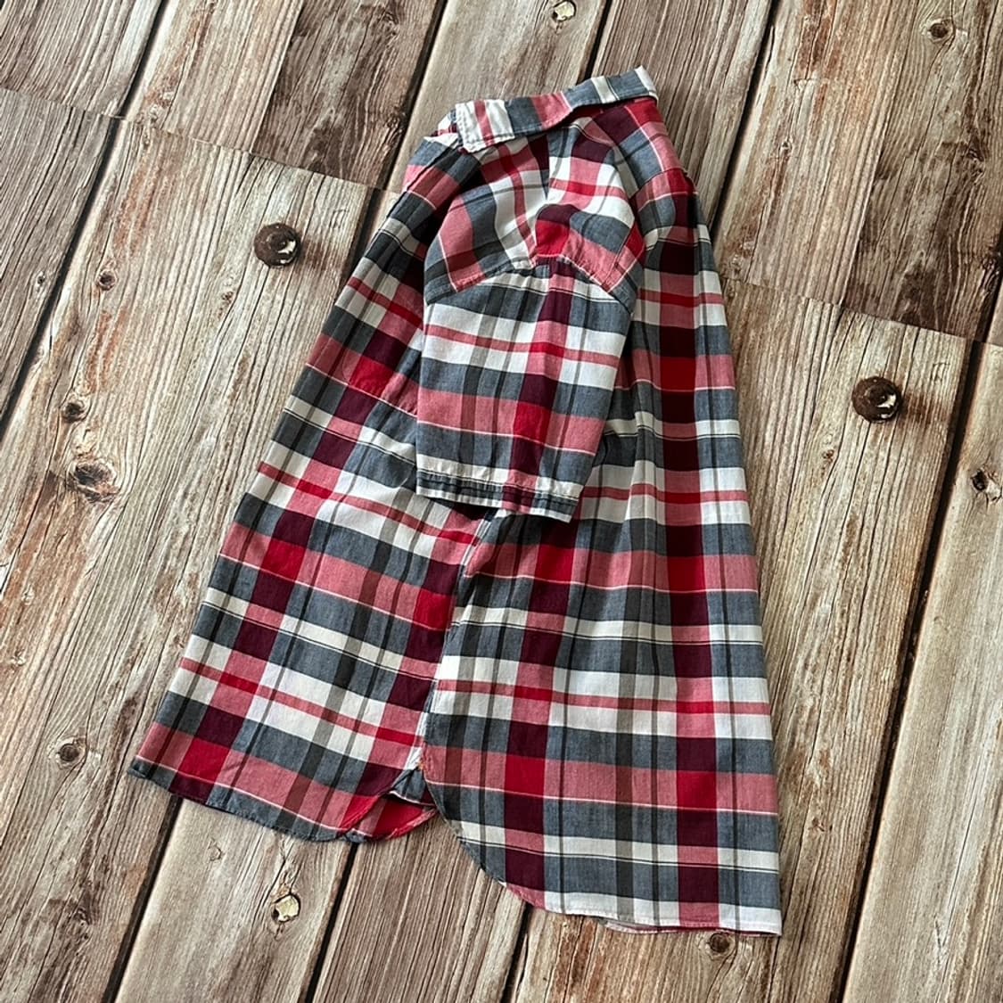 BEAMS+ 빔즈플러스 풀오버 버튼 다운 마드라스 체크 셔츠 L 사이즈 상품이미지3