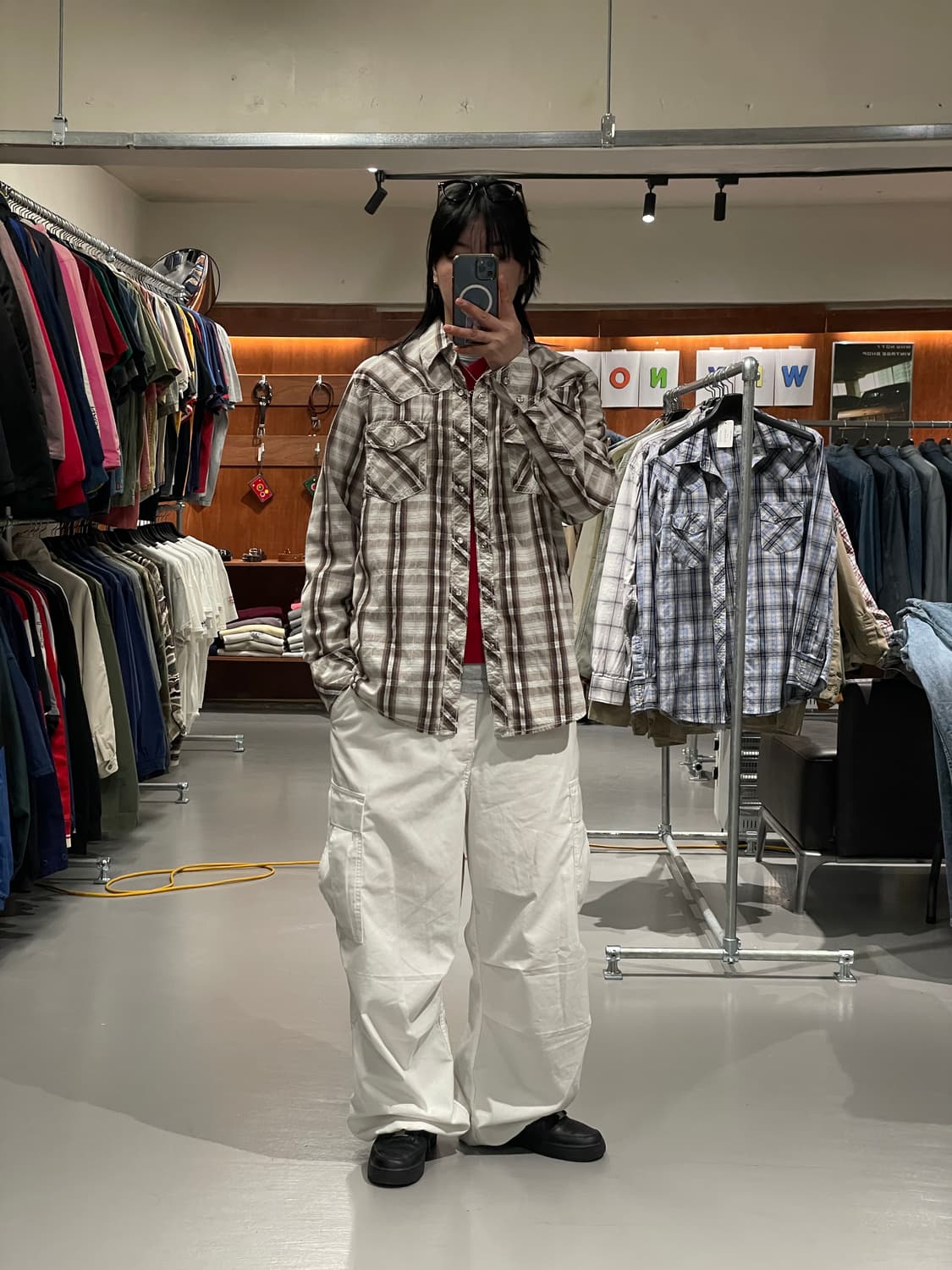 빈티지 웨스턴 체크 셔츠   상품이미지3